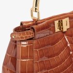 FENDI Peekaboo Mini Brown crocodile leather bag - Image 2